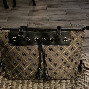 Dooney& Bourke Brown and Black Monogram Tote Bag